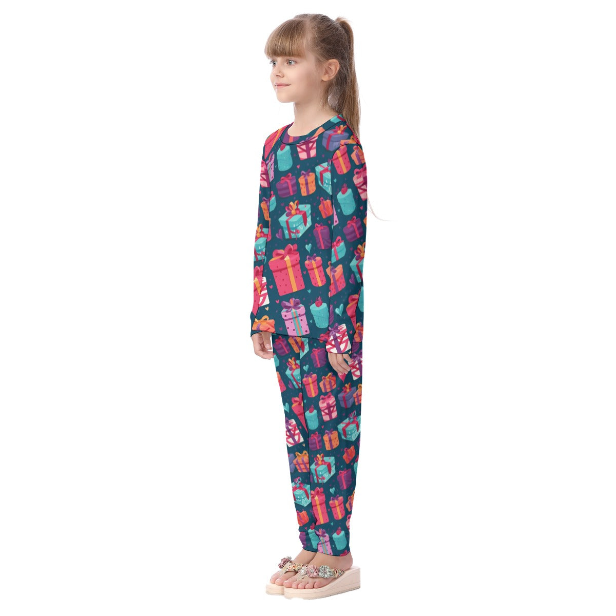 Kids Christmas Pyjama Set - Multi Presents 3