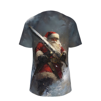 Mens Short Sleeve Christmas Tee - Santa the Hunter