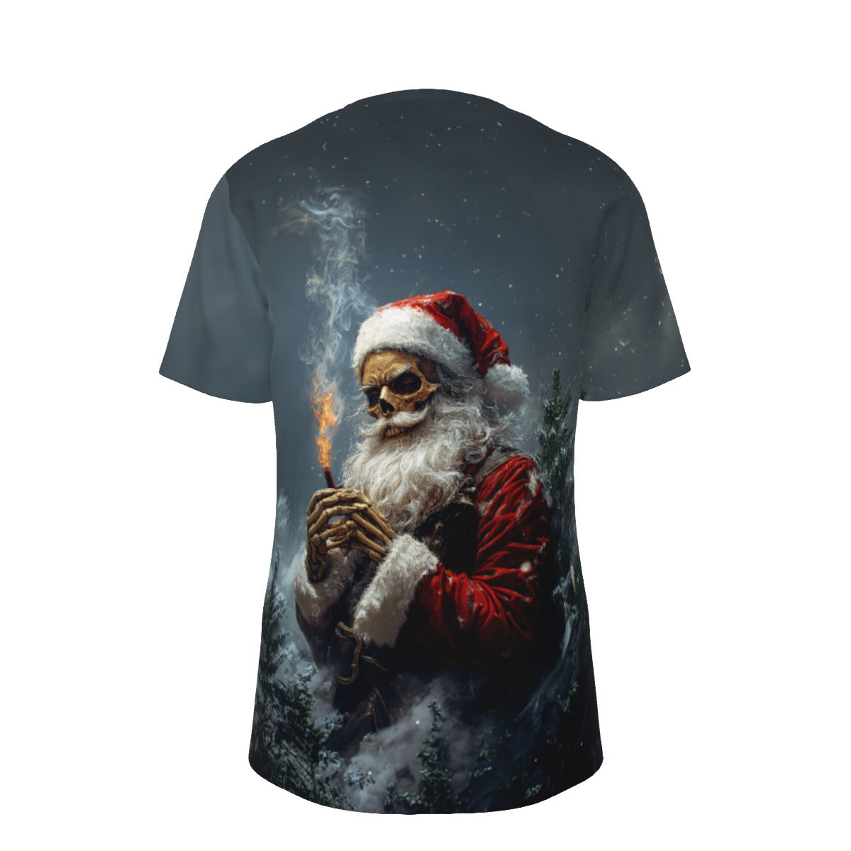 Mens Short Sleeve Christmas Tee - SkeleSanta