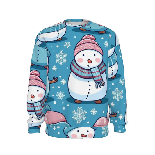 Women's Christmas Sweater - Blue Snowman