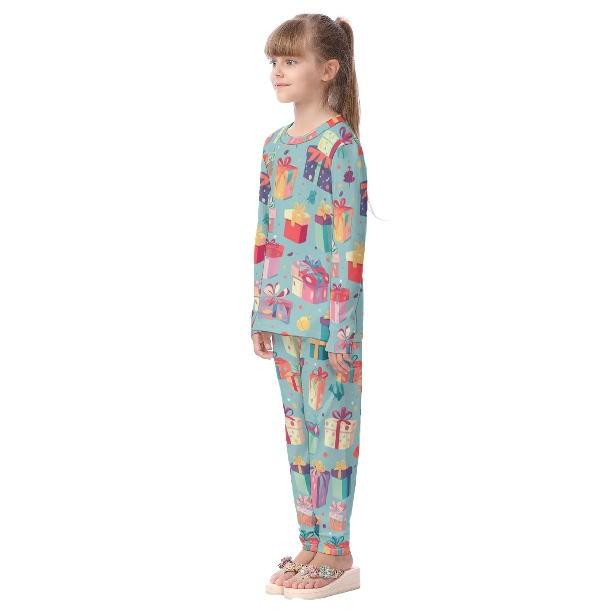 Kids Christmas Pyjama Set - Multi Presents