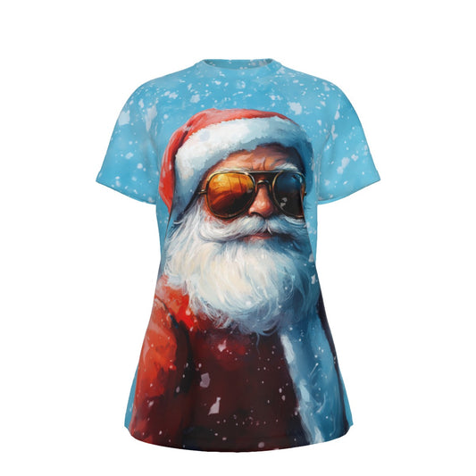 Women's Short Sleeve Christmas Tee - Bluebird