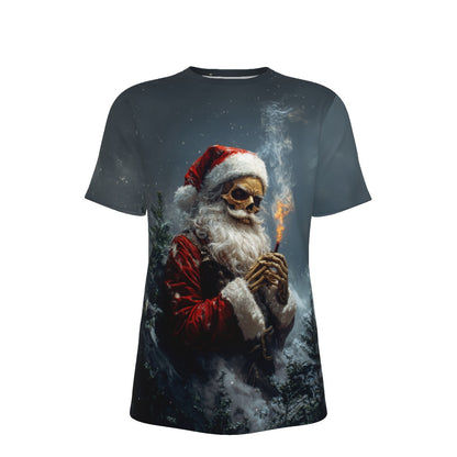 Mens Short Sleeve Christmas Tee - SkeleSanta