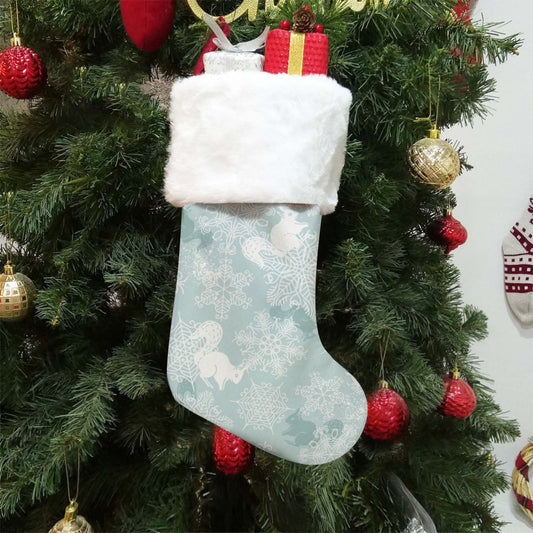 Christmas Sock - Soft Blue Pattern