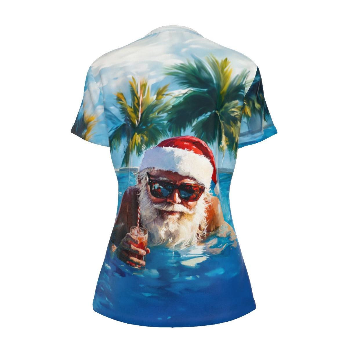 Women's Short Sleeve Christmas Tee - Tropical