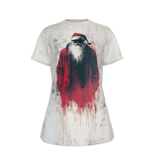 Women's Short Sleeve Christmas Tee - Street Santa