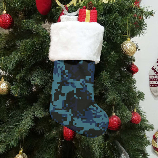 Christmas Sock - Blue Camo