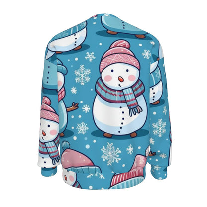 Women's Christmas Sweater - Blue Snowman