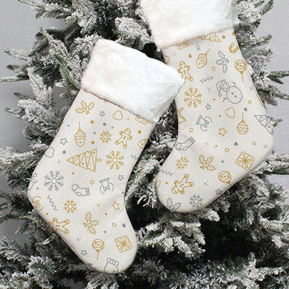 Christmas Sock - Gold and Blue Decorations