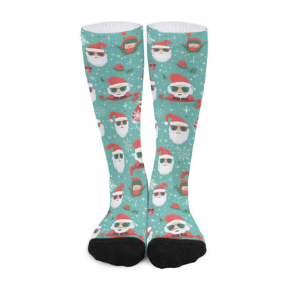 Unisex Long Socks - Cool Santas