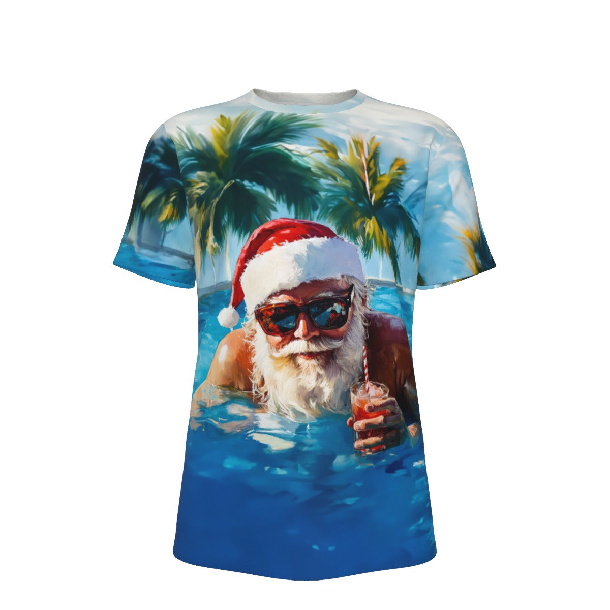 Mens Short Sleeve Christmas Tee - Tropical