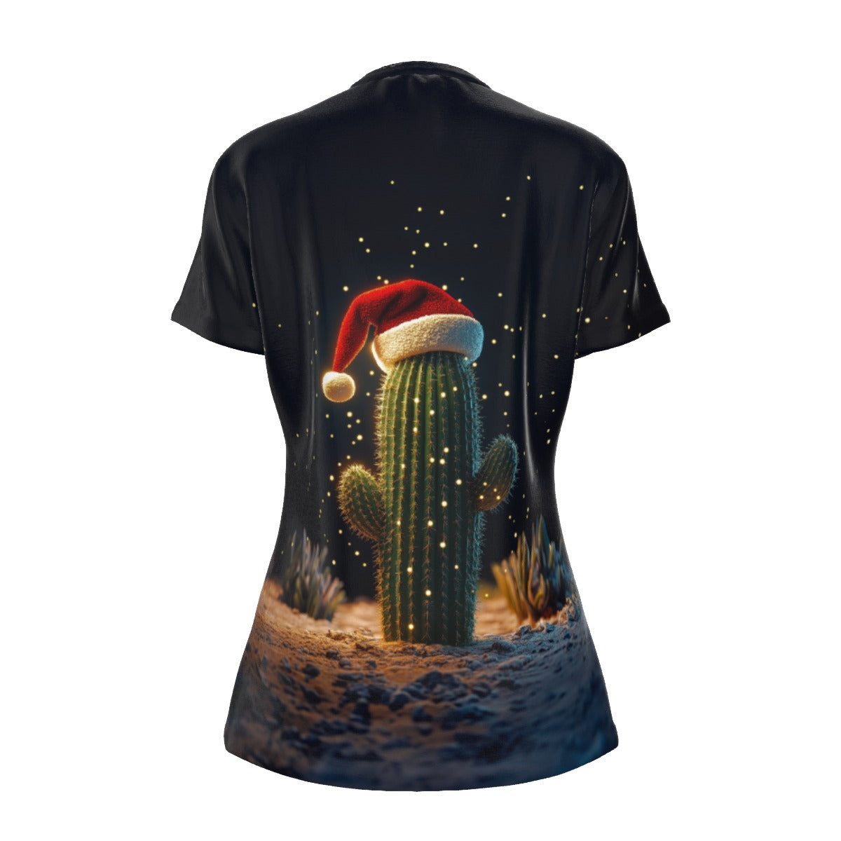 Women's Short Sleeve Christmas Tee - Cactus