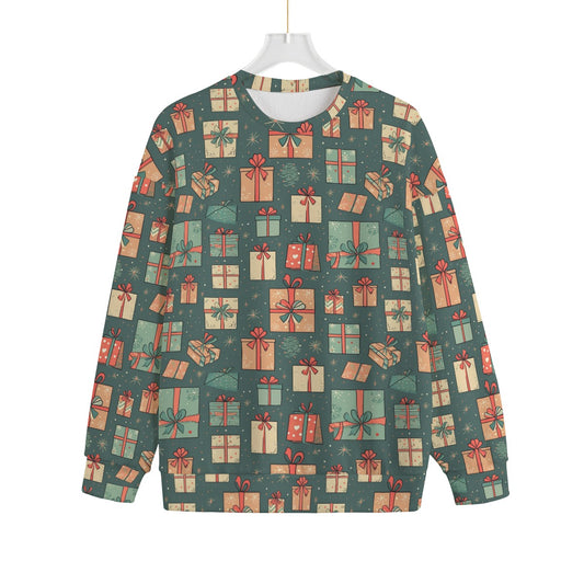 Women's Christmas Sweater - Green Presents