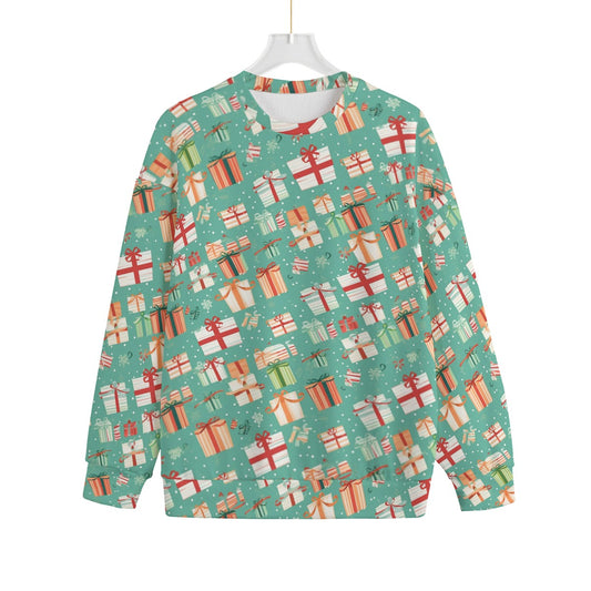 Women's Christmas Sweater - Green Presents 2