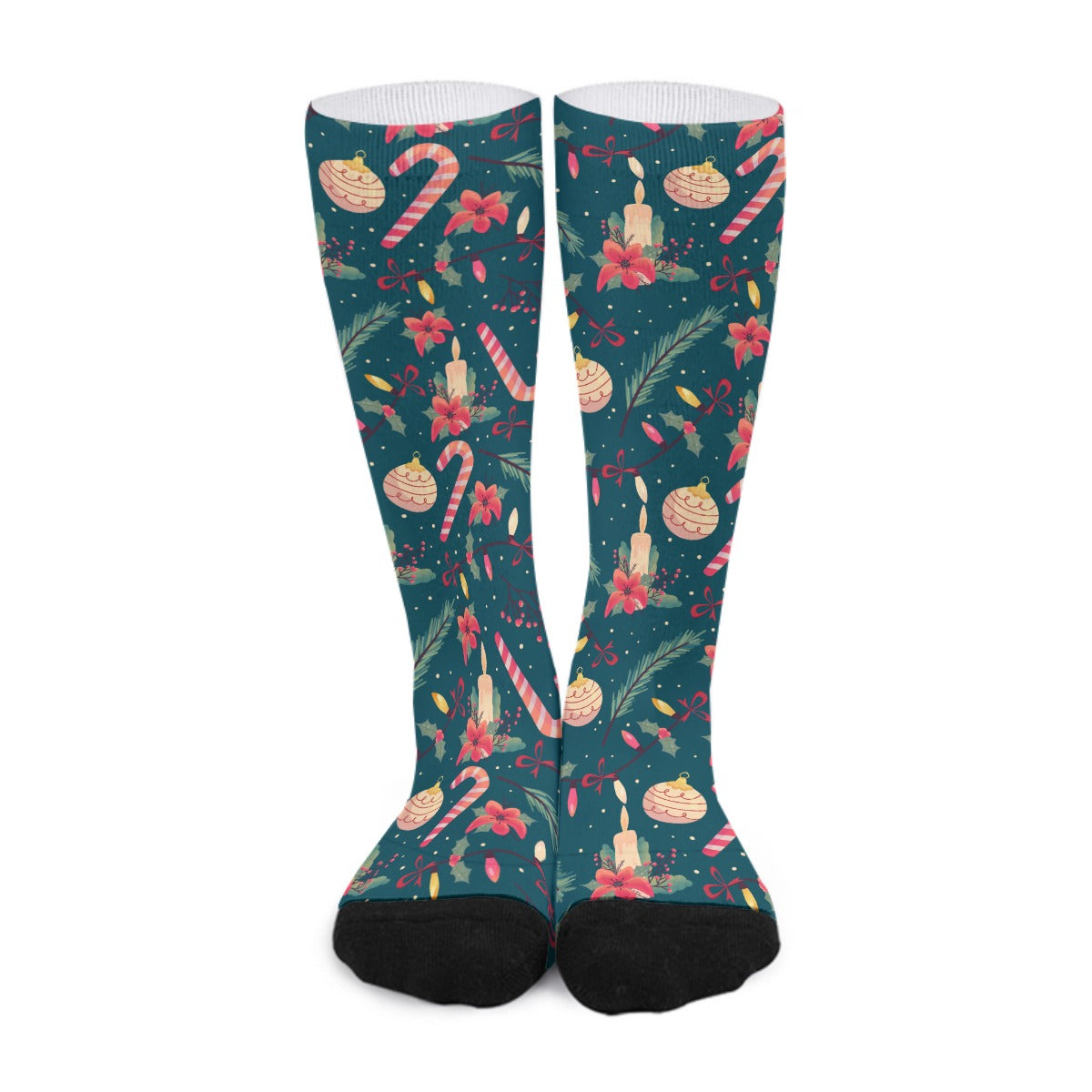 Unisex Long Socks - Christmas Pattern