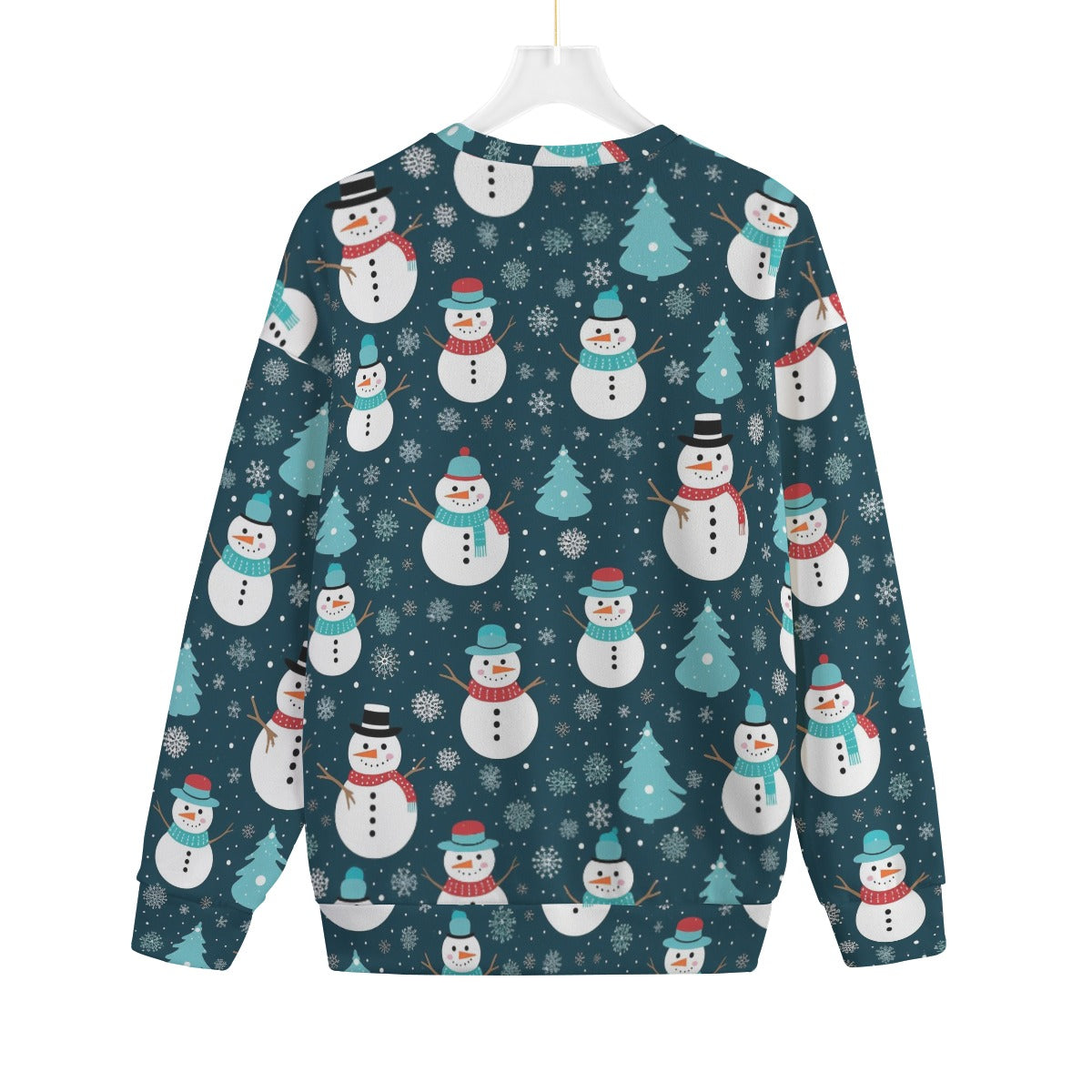 Women's Christmas Sweater - Dark Blue Snowmen