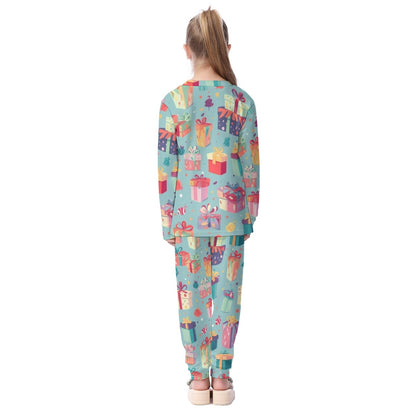 Kids Christmas Pyjama Set - Multi Presents