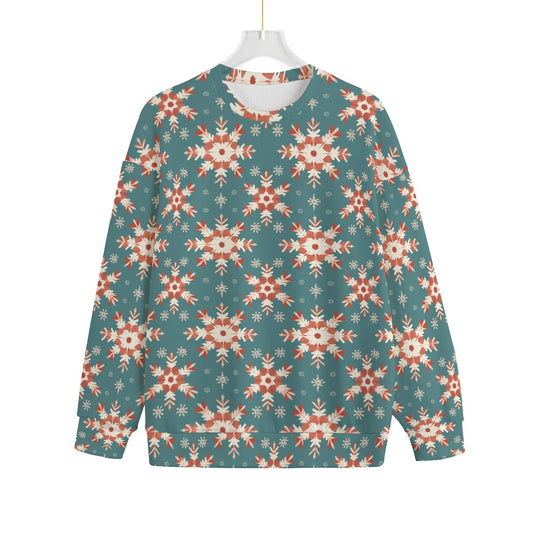 Women's Christmas Sweater - Green Pattern