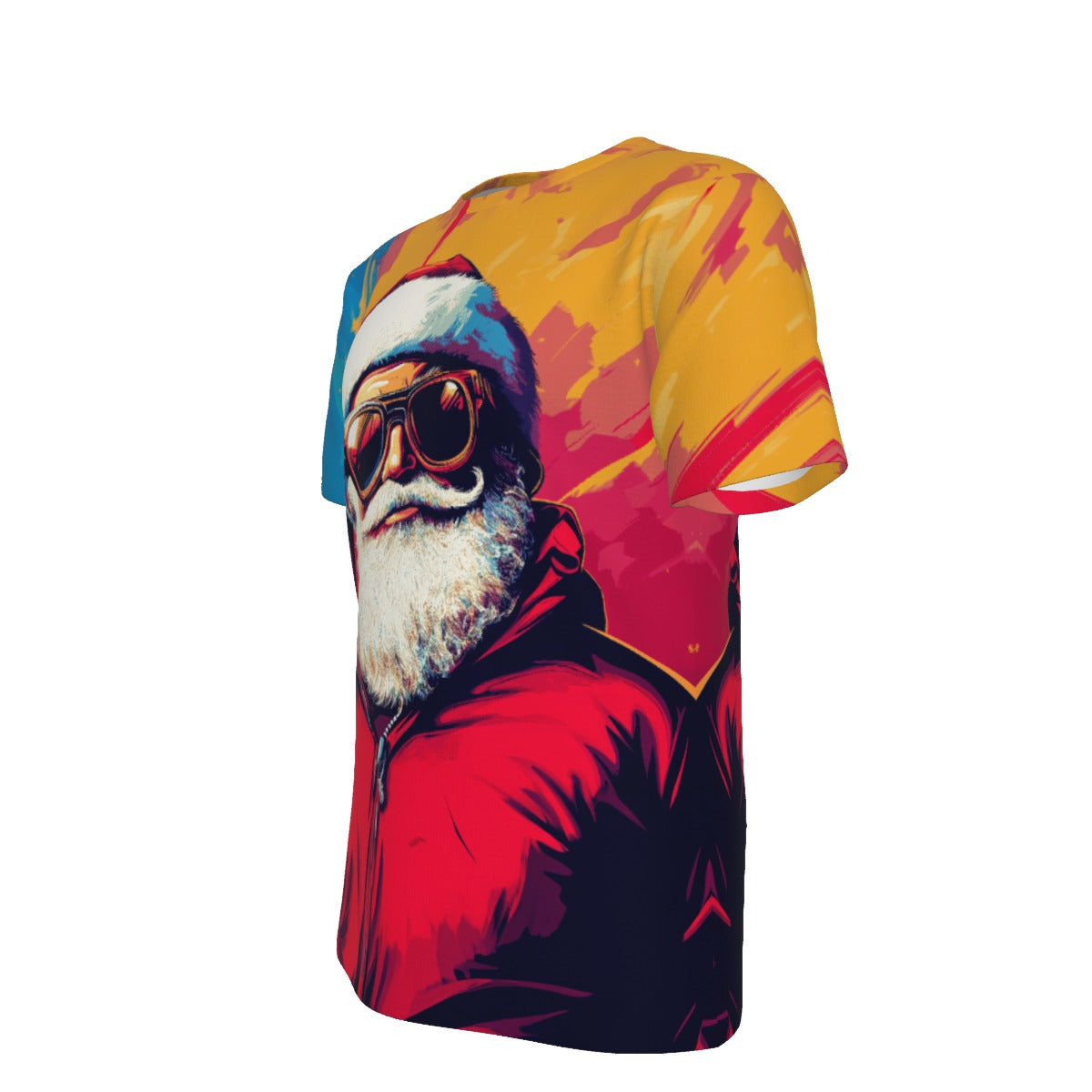 Mens Short Sleeve Christmas Tee - Bold Santa