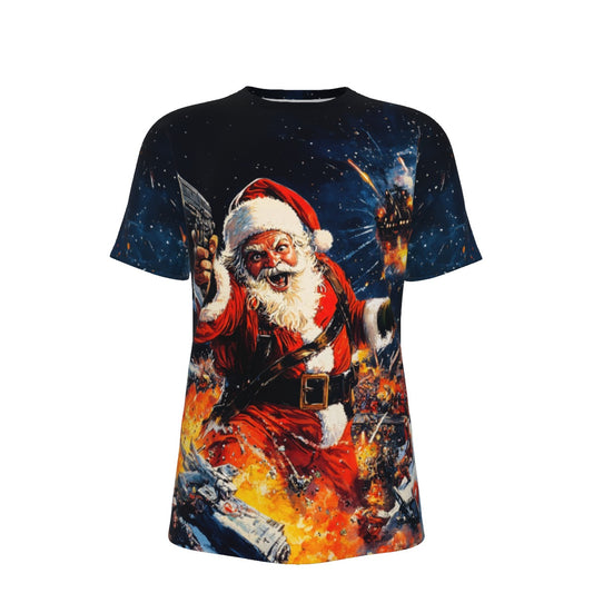 Mens Short Sleeve Christmas Tee - Action Hero