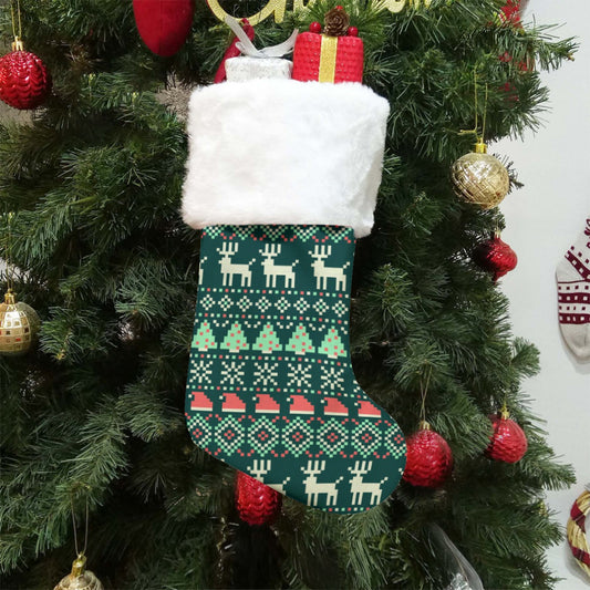 Christmas Sock - Green Pattern