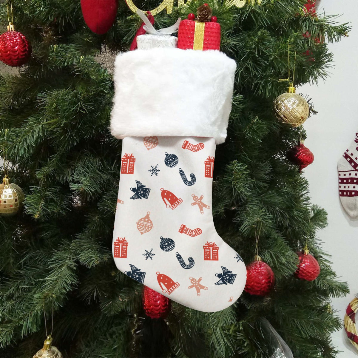 Christmas Sock - White Decorations