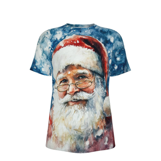 Mens Short Sleeve Christmas Tee - Cold Santa