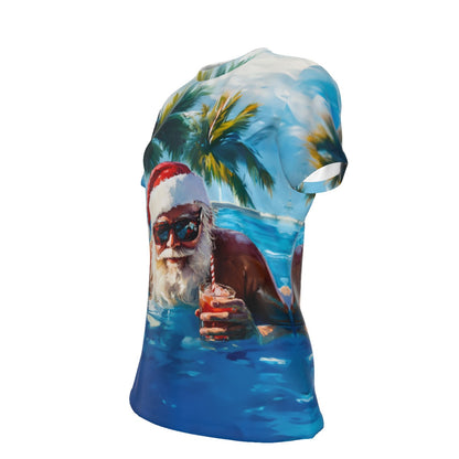 Women's Short Sleeve Christmas Tee - Tropical