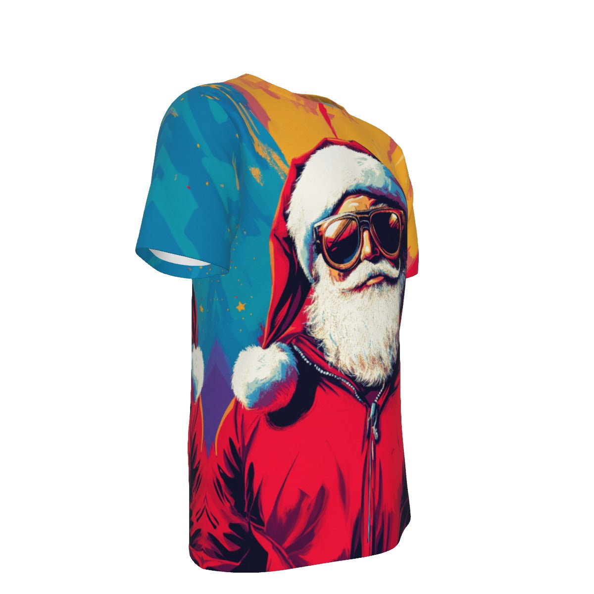 Mens Short Sleeve Christmas Tee - Bold Santa