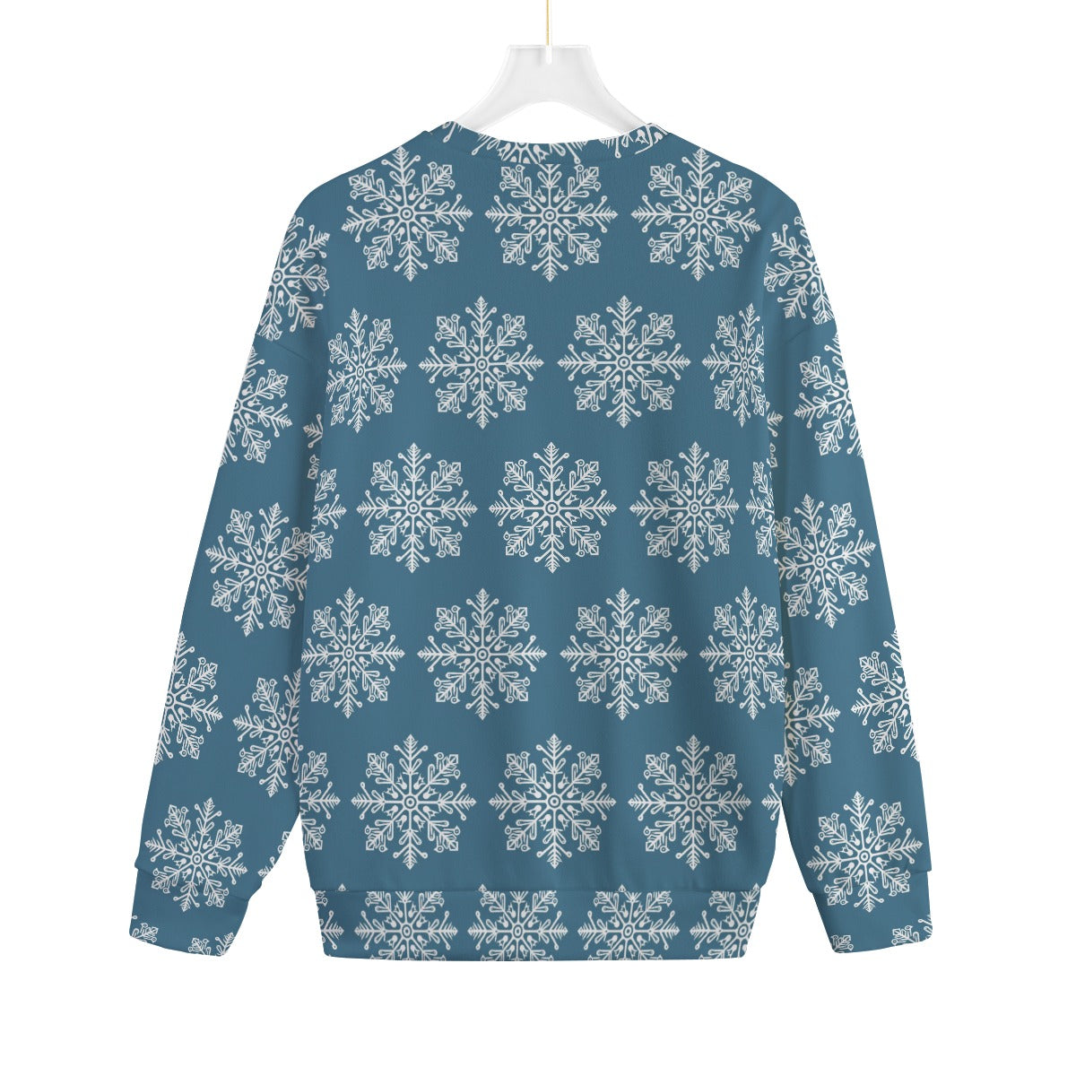 Women's Christmas Sweater - Blue Snowflakes