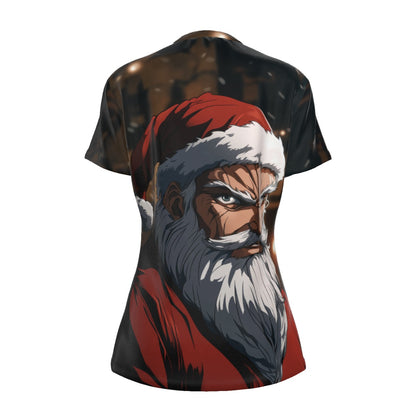 Women's Short Sleeve Christmas Tee - Anime