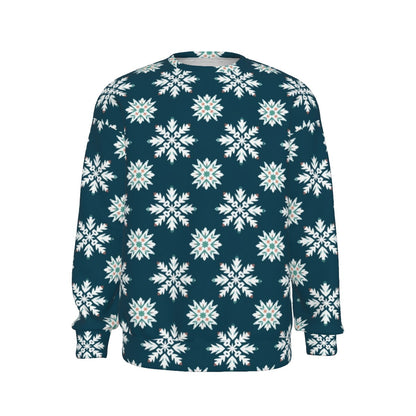 Women's Christmas Sweater - Blue Snowflake