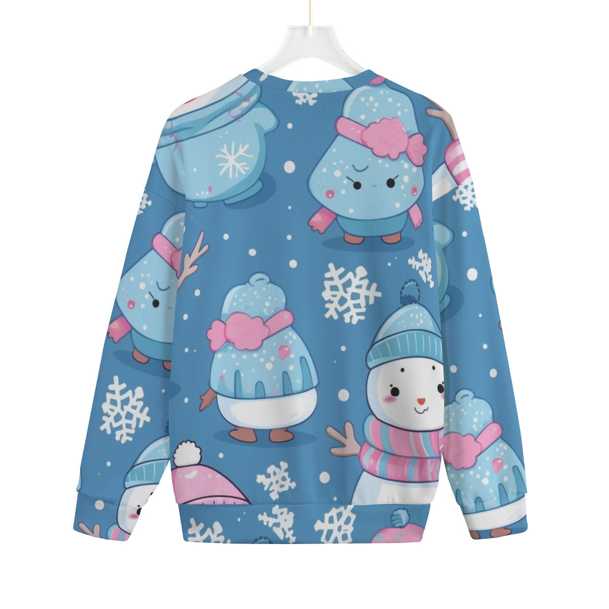 Women's Christmas Sweater - Blue Snow-woman