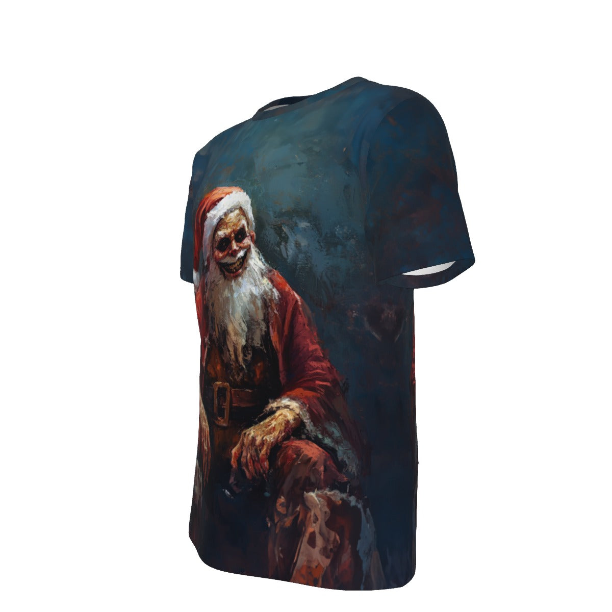 Mens Short Sleeve Christmas Tee - Demonic Santa