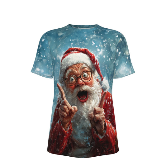 Mens Short Sleeve Christmas Tee - Suprise Santa