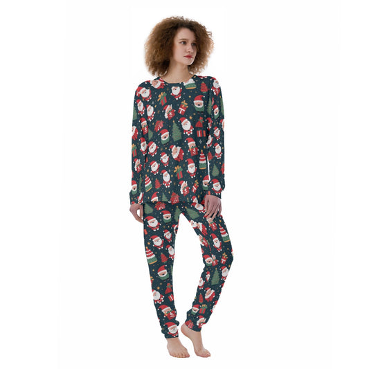 Women's Christmas Pyjamas - Santa and Trees