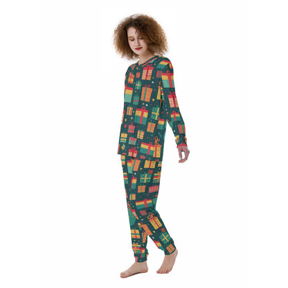 Women's Christmas Pyjamas - Green Presents 3