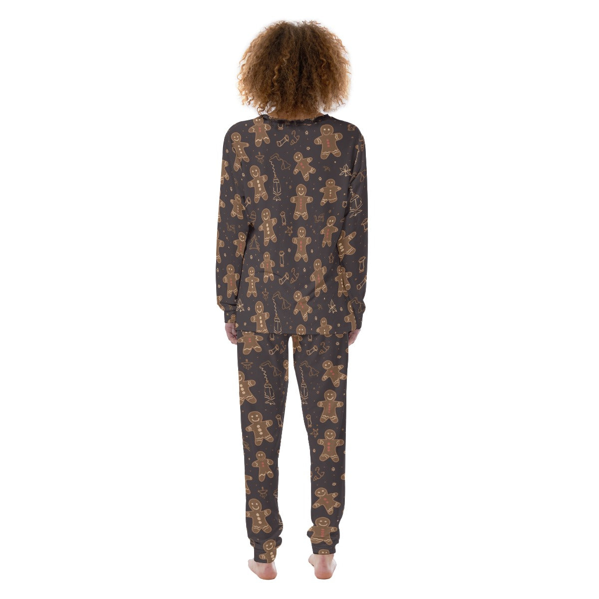 Women's Christmas Pyjamas - Brown Gingerbread