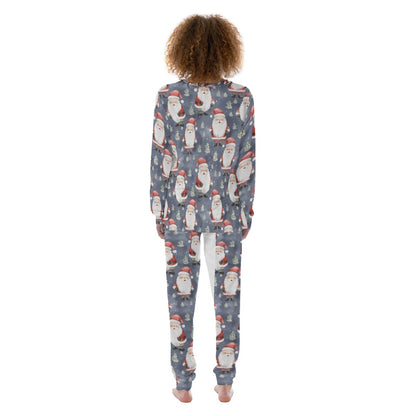 Women's Christmas Pyjamas - Blue Santas