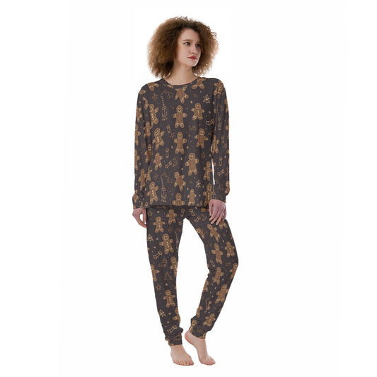 Women's Christmas Pyjamas - Brown Gingerbread