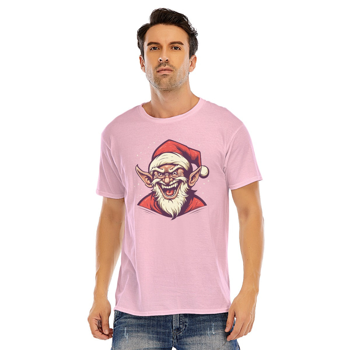 Mens Short Sleeve Christmas Tee - Evil Elf