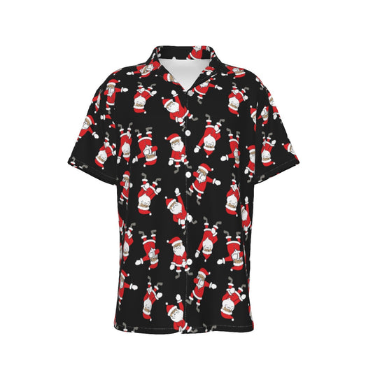 Men's Short Sleeve Christmas Shirt - Santa Dabs