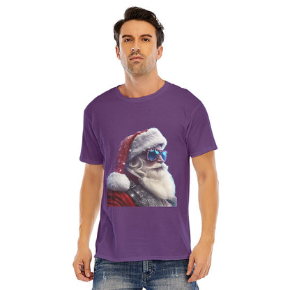 Mens Short Sleeve Christmas Tee - Cool Santa