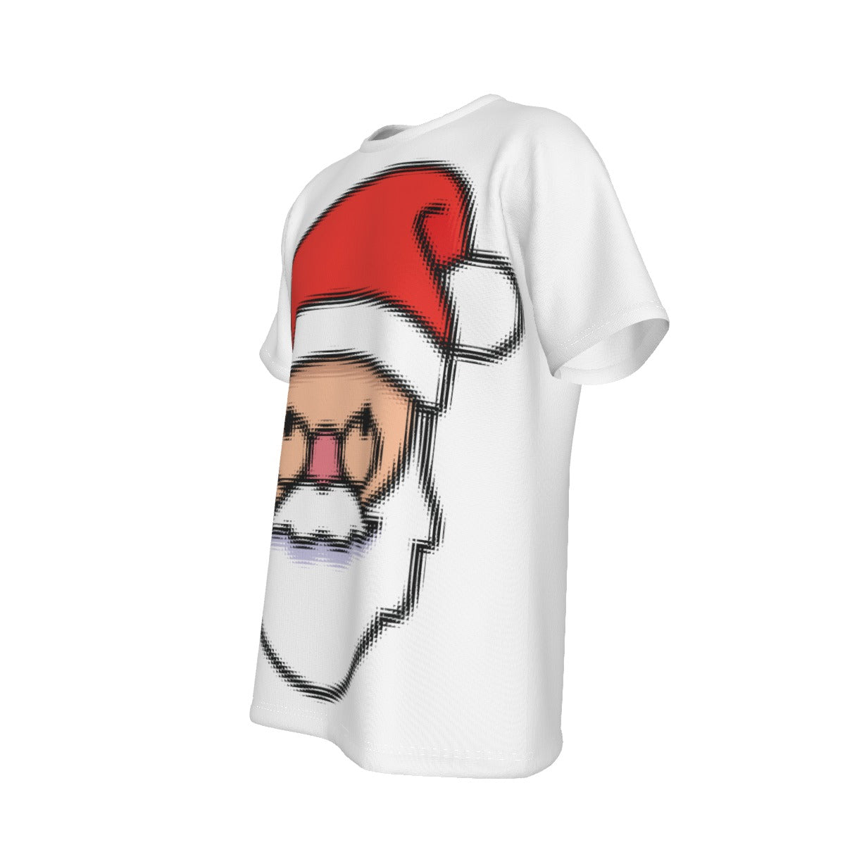 Mens Short Sleeve Christmas Tee - Blurred Santa