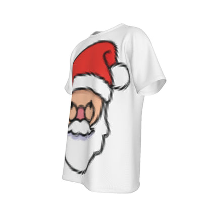 Mens Short Sleeve Christmas Tee - Blurred Santa