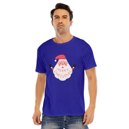 Mens Short Sleeve Christmas Tee - Basic Santa