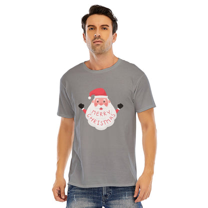 Mens Short Sleeve Christmas Tee - Basic Santa