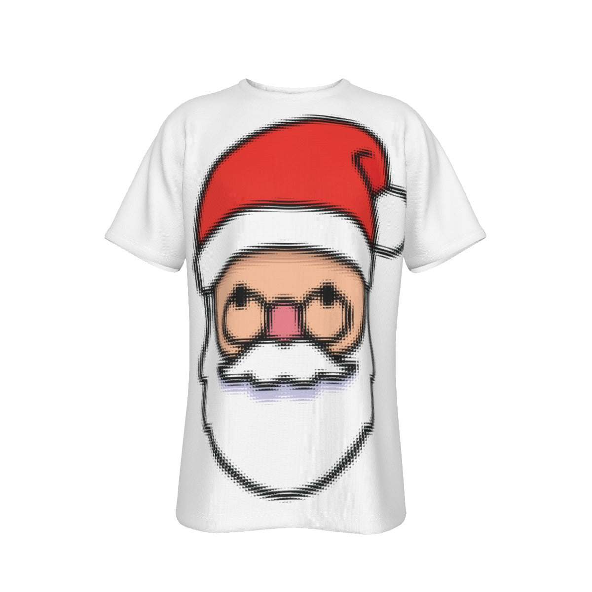 Mens Short Sleeve Christmas Tee - Blurred Santa