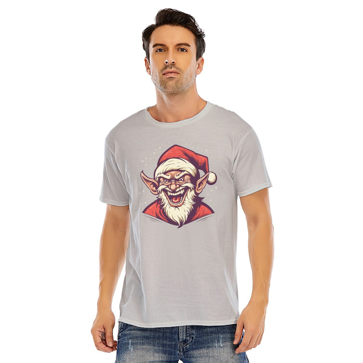 Mens Short Sleeve Christmas Tee - Evil Elf