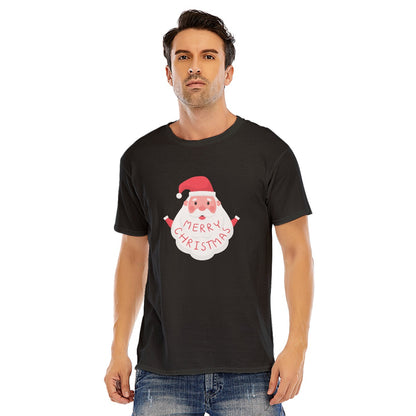 Mens Short Sleeve Christmas Tee - Basic Santa